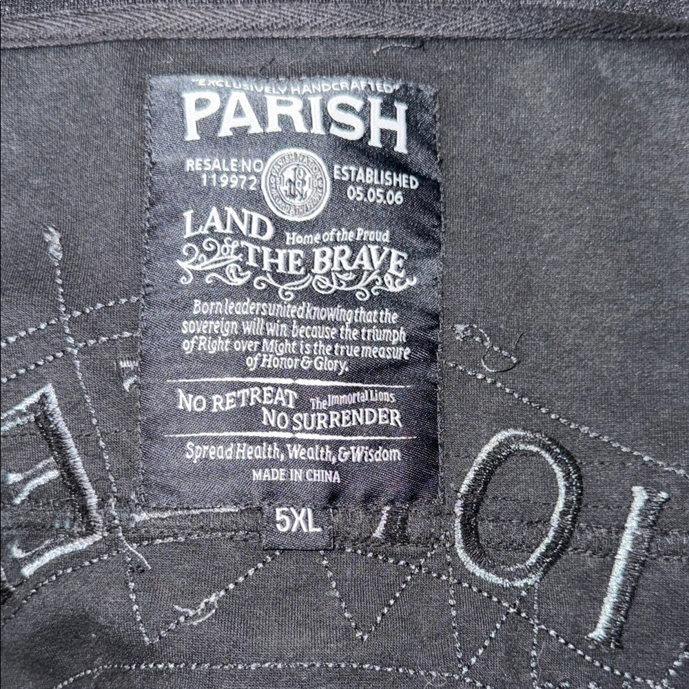Parish Nation Men's Black Motorcycle Jacket - Picture 6 of 6